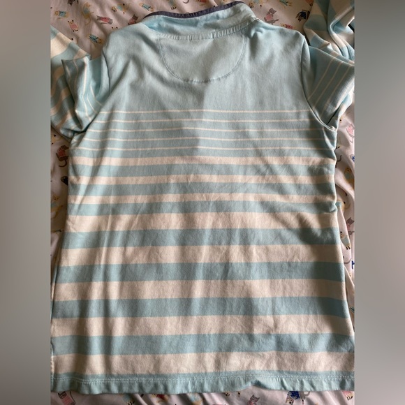 L.L. Bean Women’s Size Medium Blue and White Striped Sweatshirt - Picture 3 of 8